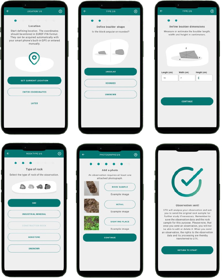 Documenting observation data is easy with the step-by-step wizzard