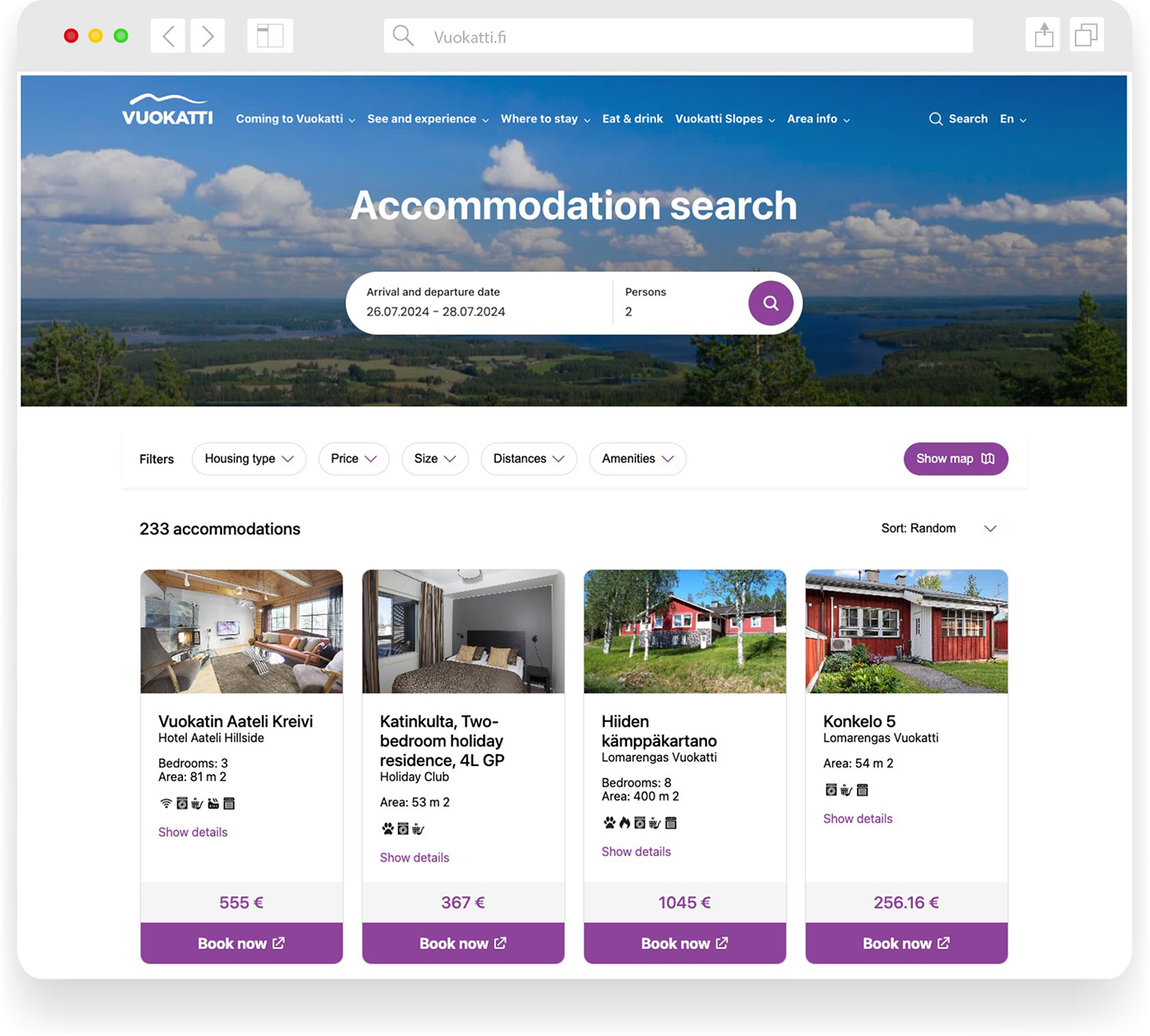 The Finnish ski resort Vuokatti has increased direct sales of the destination by utilizing the Destination Direct Search platform on the DMO's online service.